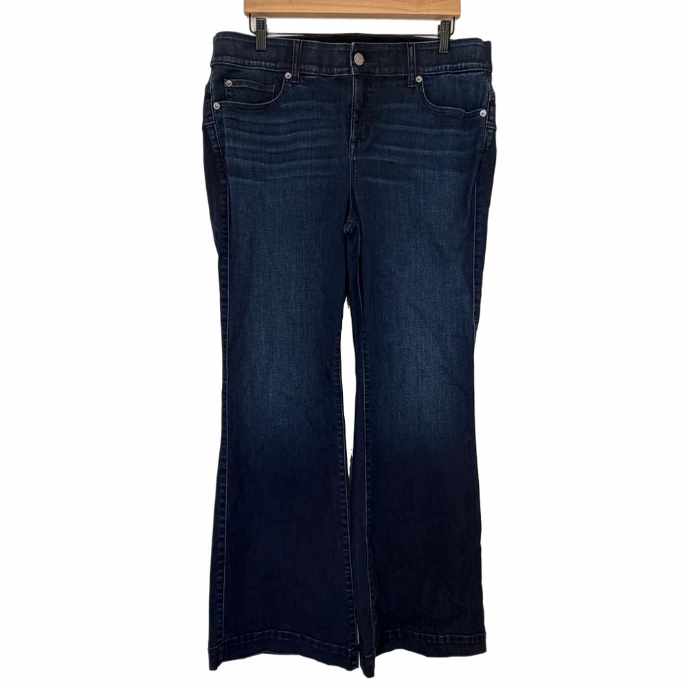 Torrid Dark Blue Bombshell Flare Jeans - See Measurements